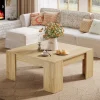 New Tribesigns 38.8" Square Coffee Table, Wood Center Table Snack Table