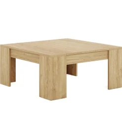 New Tribesigns 38.8" Square Coffee Table, Wood Center Table Snack Table