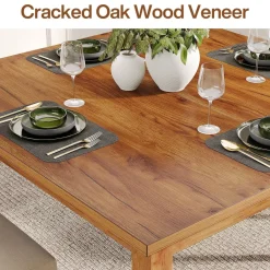 Flash Sale Tribesigns 39.4'' Square Dining Table Kitchen Table with Solid Wood Legs for 4