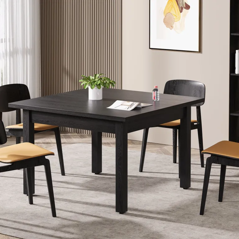 Flash Sale Tribesigns 39.4'' Square Dining Table Kitchen Table with Solid Wood Legs for 4