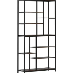 New Tribesigns 79" Tall Bookshelf, 8 - Tier Staggered Etagere Bookcase Shelving Unit