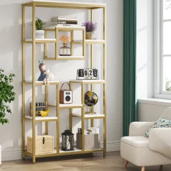 Hot Tribesigns 71" Tall Bookshelf, Modern 11-Tier Bookcase Display Shelf