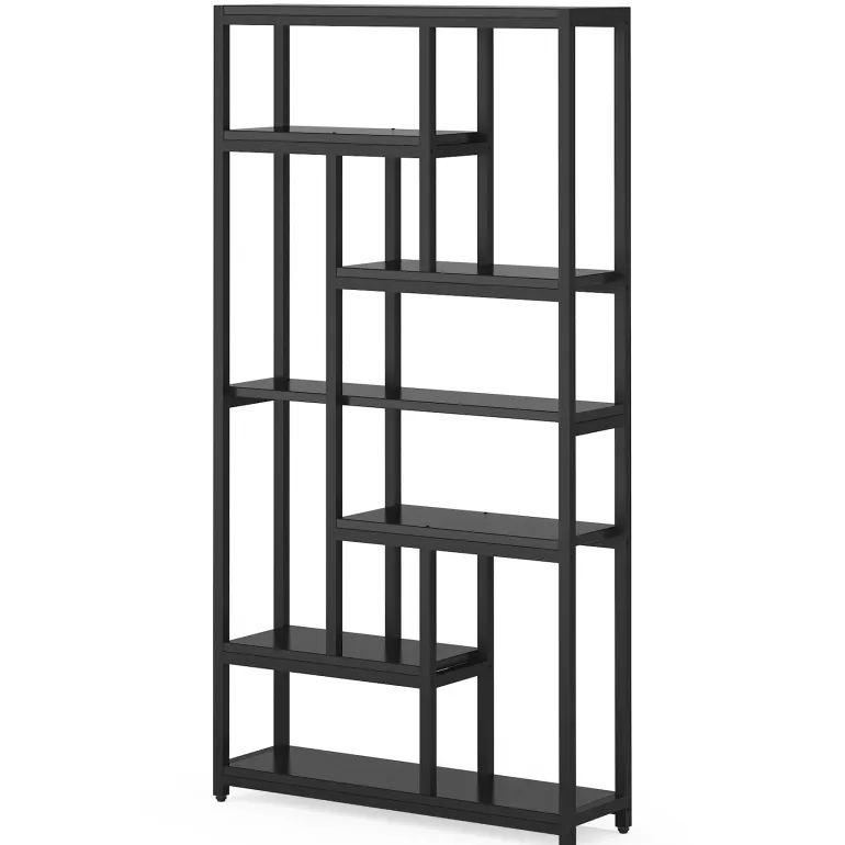 Outlet Tribesigns 79" Tall Bookshelf, 7-Tier Bookcase Open Display Shelves