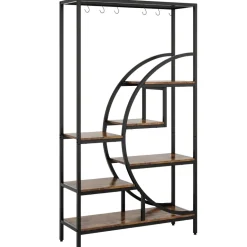 Fashion Tribesigns 70.9" Tall Plant Stand, 7 Tier Flower Pots Display Rack with 6 Hooks