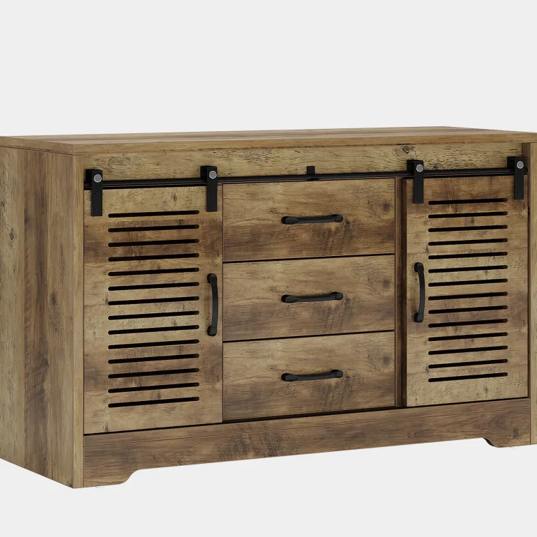 Clearance Tribesigns 47" TV Stand, Farmhouse Media Console With Storage Drawers