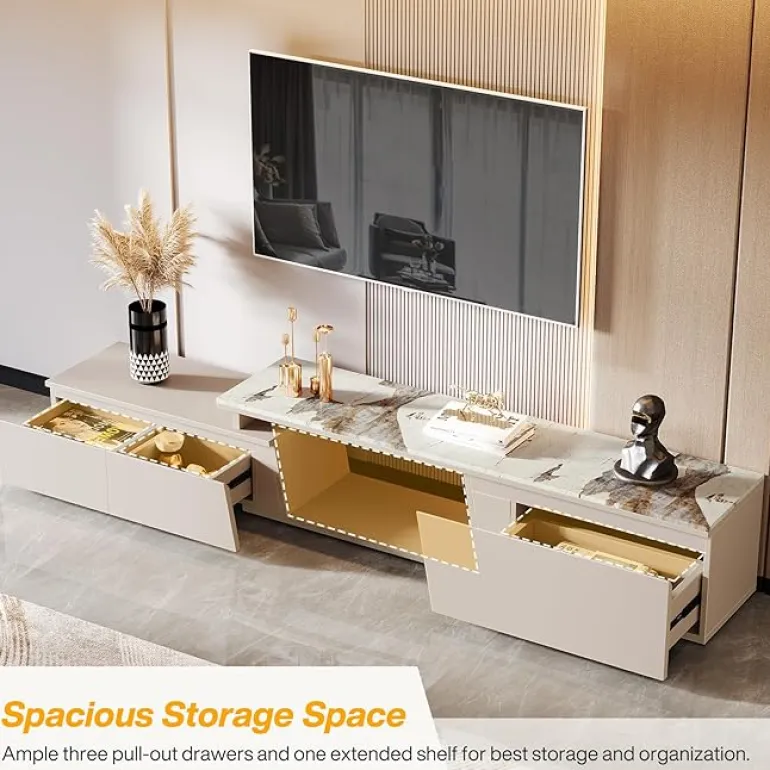 Best Tribesigns 70.8" TV Stand, Modern Entertainment Center with 3 Drawers Storage