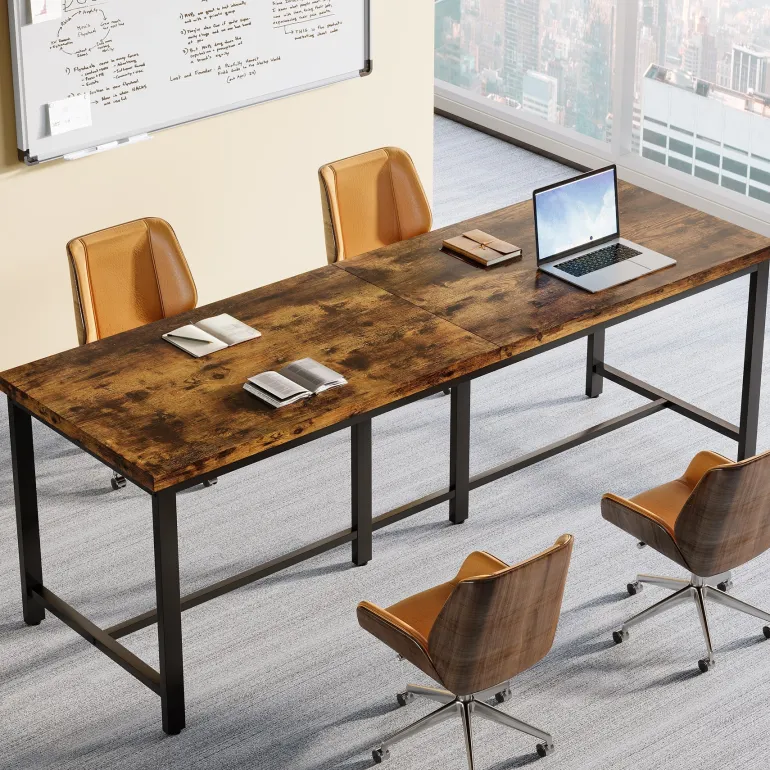 Clearance Tribesigns 78.7" Two Person Desk, Double Computer Desk Study Writing Table