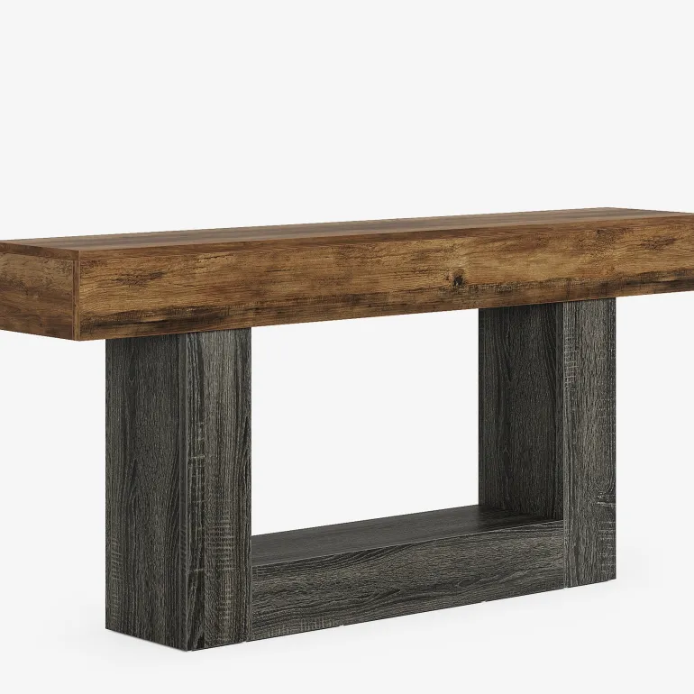 Sale Tribesigns 63" Wood Console Table, Farmhouse 2 - Tier Sofa Table Entryway Table