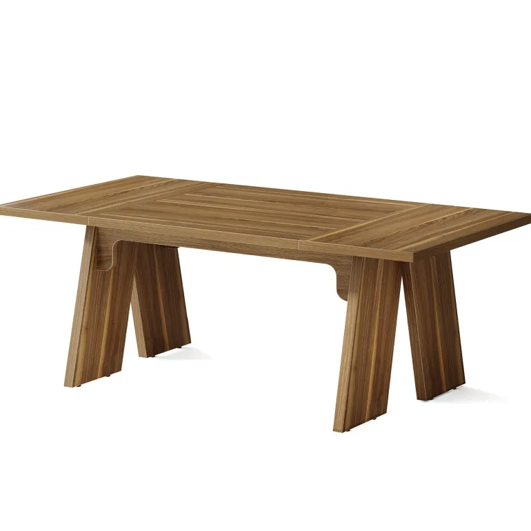 Sale Tribesigns 71" Wood Dining Table, Farmhouse Kitchen Table for 6 People
