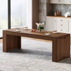Best Sale Tribesigns 78.7" Wood Dining Table, Farmhouse Kitchen Dinner Table for 6 - 8