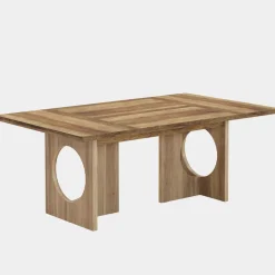 Shop Tribesigns 63" Wood Dining Table, Farmhouse Kitchen Table for 4 - 6 People