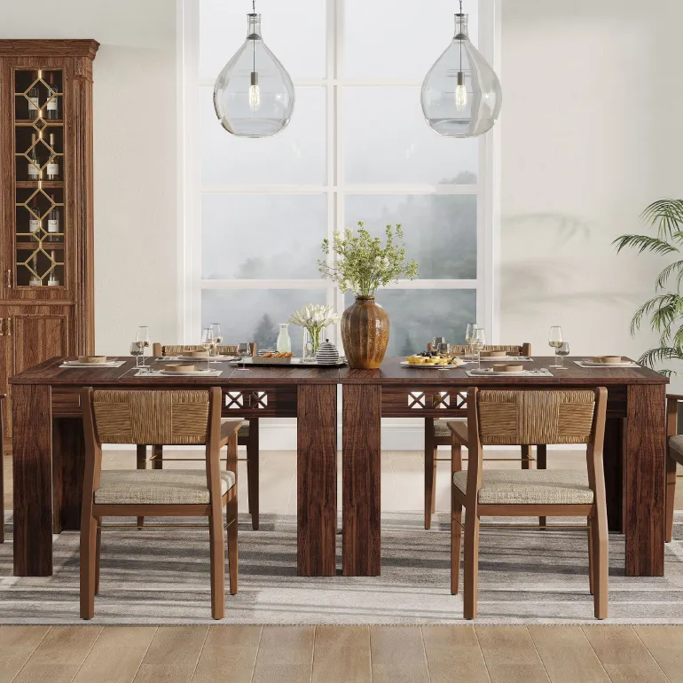 Flash Sale Tribesigns 43" Wood Dining Table, Small Square Kitchen Table for 4