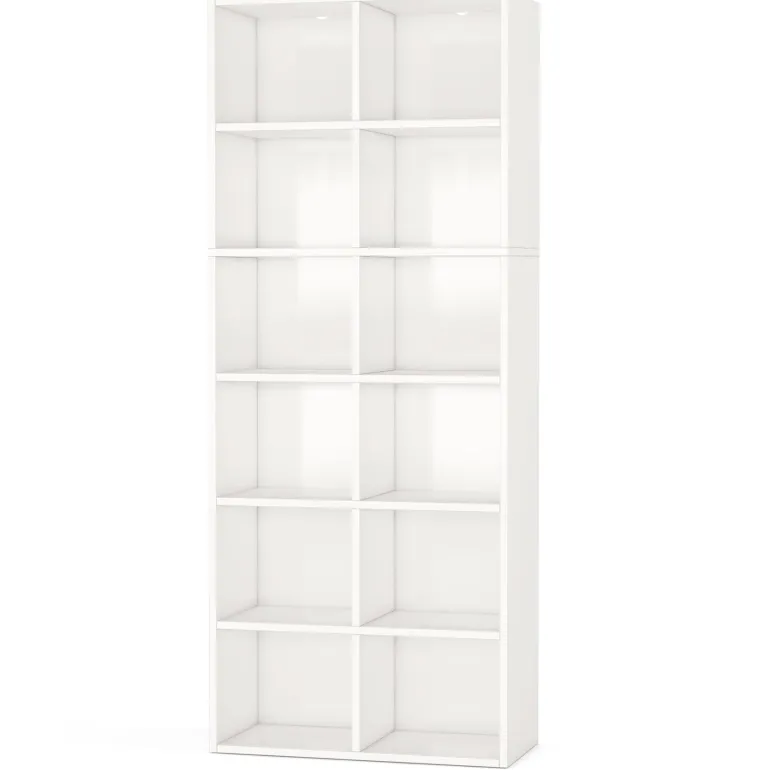 Shop Tribesigns Bookcase, 70.9" Modern Bookshelf with 12 Cube Storage