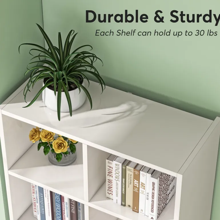 Shop Tribesigns Bookcase, 70.9" Modern Bookshelf with 12 Cube Storage