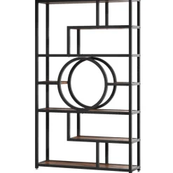 Hot Tribesigns Bookshelf, 72’’ Etagere Bookcase 7-Tier Industrial Display Shelf