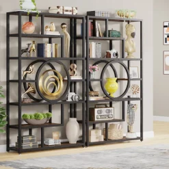 Hot Tribesigns Bookshelf, 72’’ Etagere Bookcase 7-Tier Industrial Display Shelf