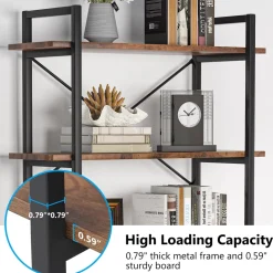 Online Tribesigns Bookshelf, 5 Tier Bookcase Display Shelf Unit