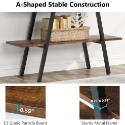 Sale Tribesigns Bookshelf, A-Shaped Bookcase 4-Tier Ladder Display Shelves