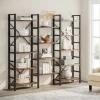 Shop Tribesigns Bookshelf, Industrial Triple Wide 14 Shelves Etagere Bookcase