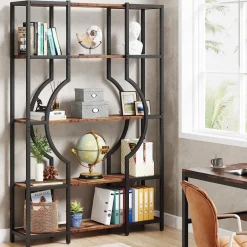 Fashion Tribesigns Bookshelf, 5-Tier Bookcase Shelving Unit for Home Office