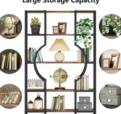 Fashion Tribesigns Bookshelf, 5-Tier Bookcase Shelving Unit for Home Office