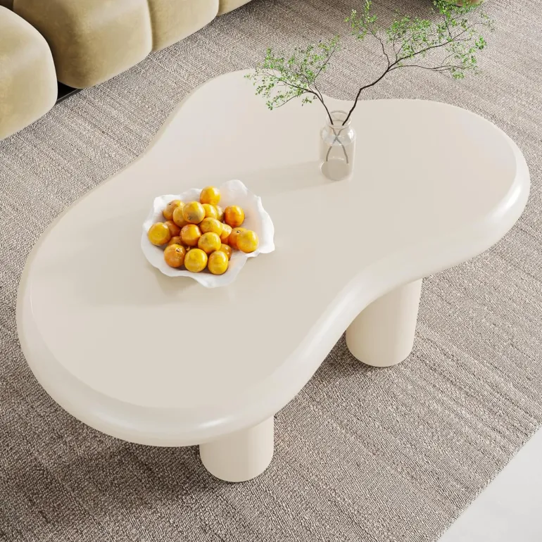 Best Sale Tribesigns Cloud-Shaped Coffee Table, Modern Center Table with 4 Solid Legs