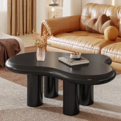 Best Sale Tribesigns Cloud-Shaped Coffee Table, Modern Center Table with 4 Solid Legs
