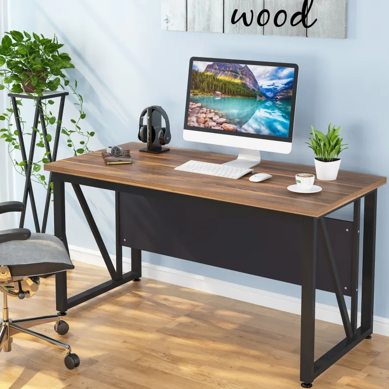 Online Tribesigns Computer Desk, 55 inches Executive Desk for Home Office