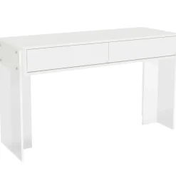 Outlet Tribesigns Computer Desk, 38" Writing Desk with 2 Drawers & Acrylic Legs