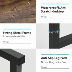 Clearance Tribesigns Computer Desk, Home Office Desk Study Desk with Hutch and Shelves