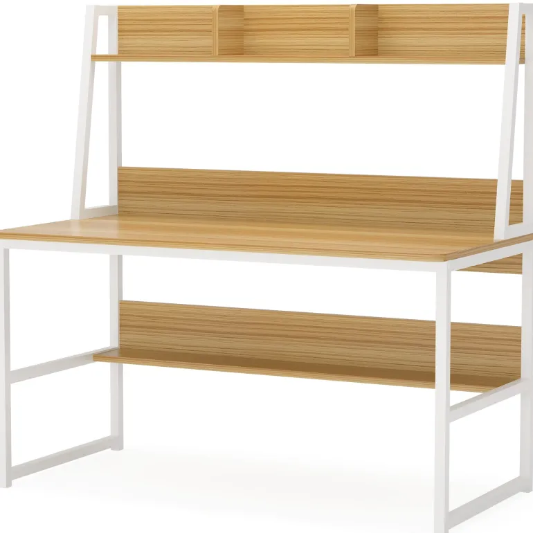 Best Tribesigns Computer Desk, Home Office Desk with Hutch and Storage Shelf