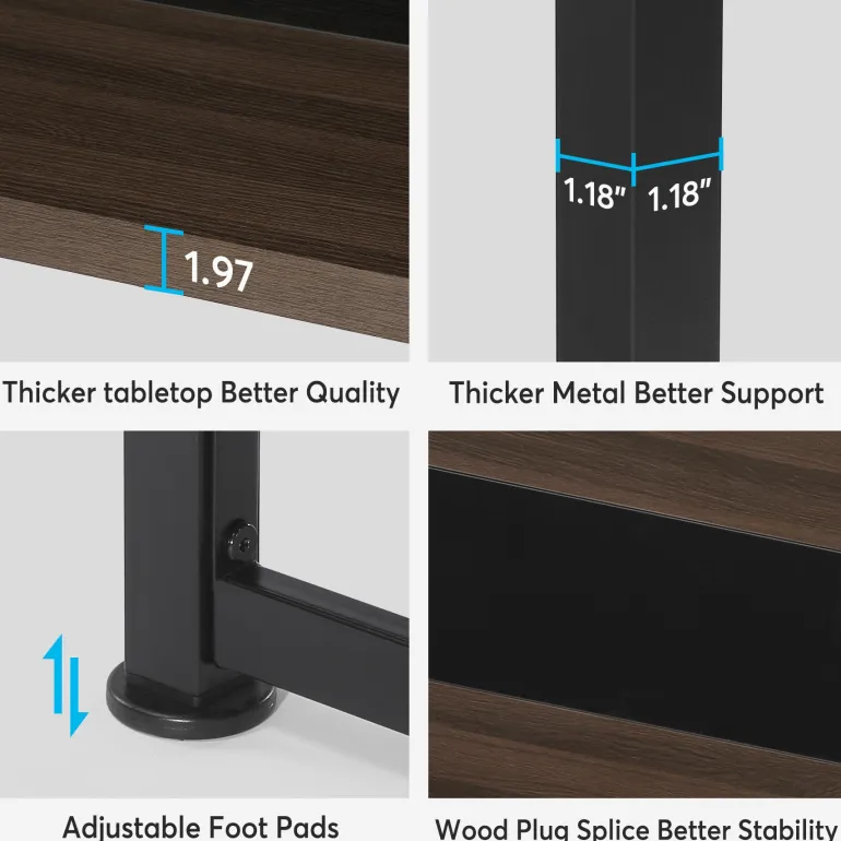 Hot Tribesigns Conference Table, 6FT Rectangular Meeting Table Computer Desk
