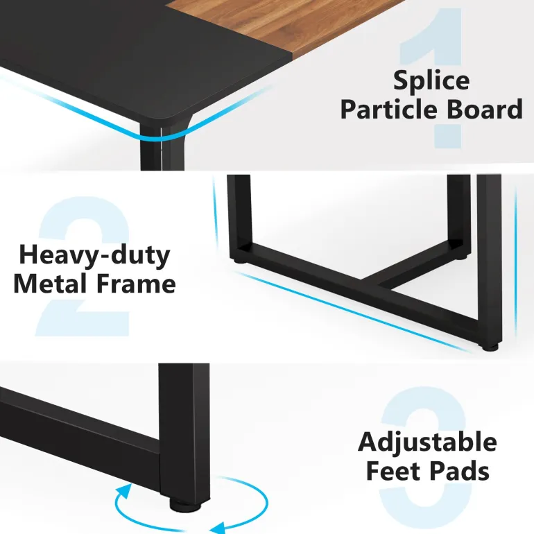 Fashion Tribesigns Conference Table, 6FT Rectangle Meeting Table for 8 People