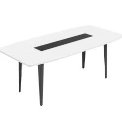 Cheap Tribesigns Conference Table, Modern 6FT / 8FT Boat Shaped Meeting Table