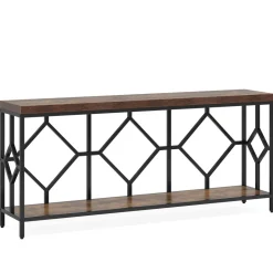Best Tribesigns Console Table, 71" Extra Long Sofa Table with Open Storage Shelf