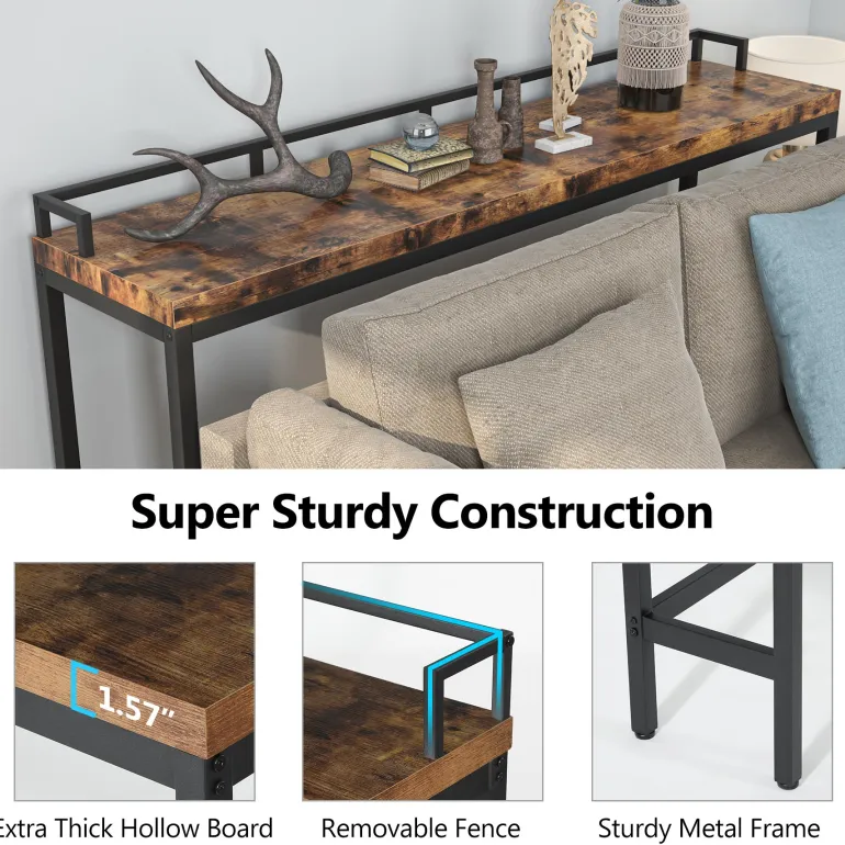 Online Tribesigns Console Table, 70.9 inch Extra Long Sofa Table