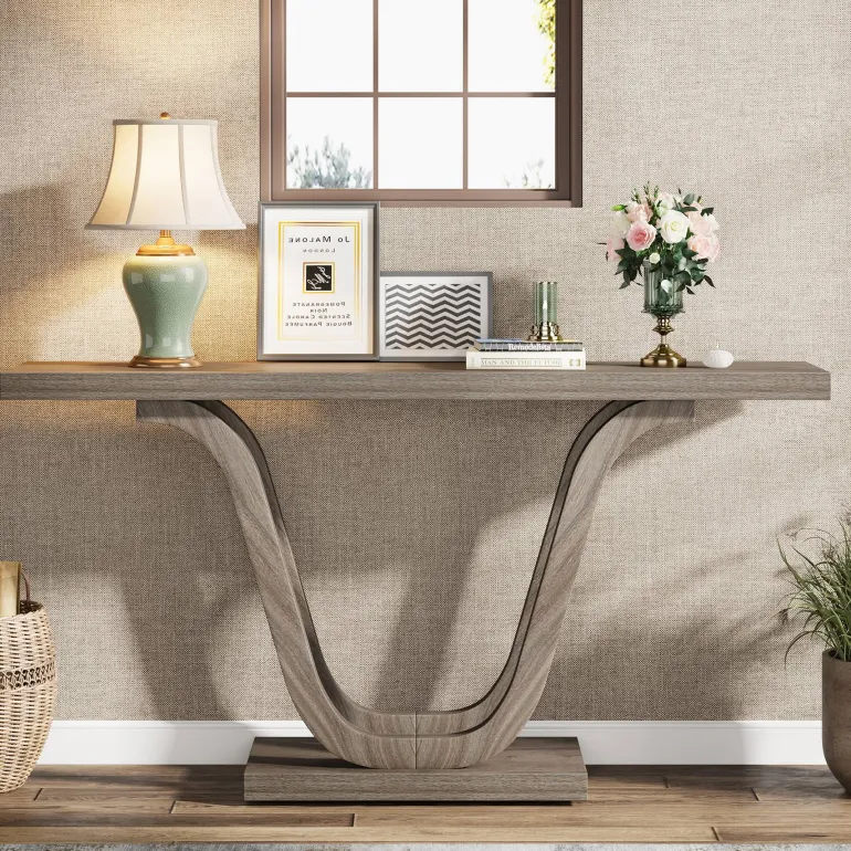 Cheap Tribesigns Console Table, 55 Inch Farmhouse Sofa Table Hallway Table