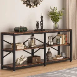 New Tribesigns Console Table, 70.9 inch Long Sofa Table with Storage Shelves