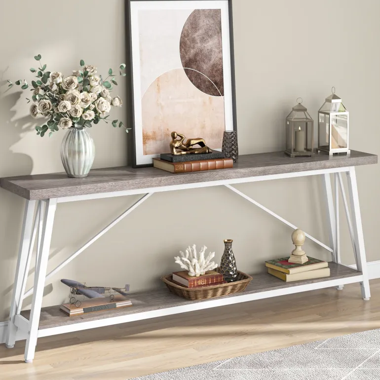 Best Tribesigns Console Table, 70.9 Inches Extra Long Sofa Table Behind Couch