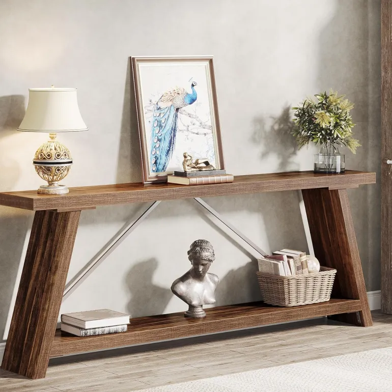 Best Tribesigns Console Table, 70.9 Inches Extra Long Sofa Table Behind Couch