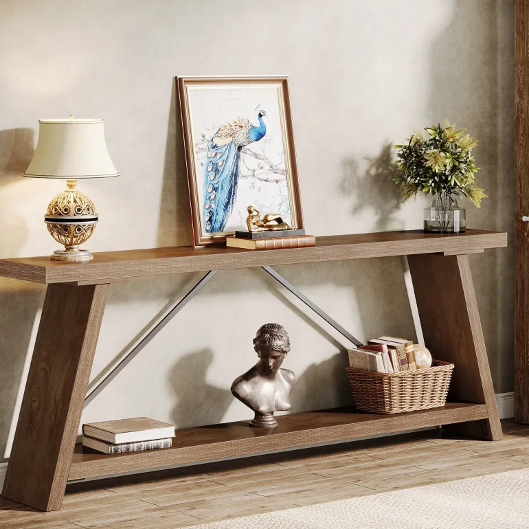 Best Tribesigns Console Table, 70.9 Inches Extra Long Sofa Table Behind Couch