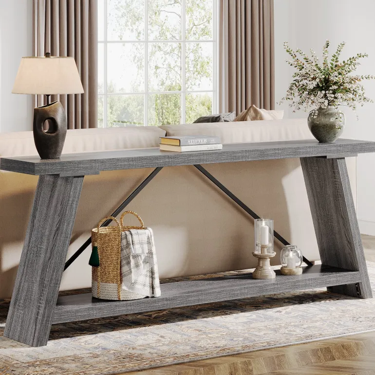 Best Tribesigns Console Table, 70.9 Inches Extra Long Sofa Table Behind Couch