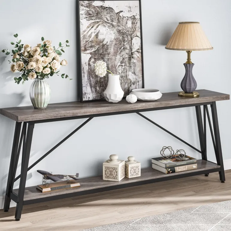 Best Tribesigns Console Table, 70.9 Inches Extra Long Sofa Table Behind Couch