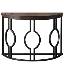 Cheap Tribesigns Console Table, 43" Industrial Half Moon Shaped Sofa Table