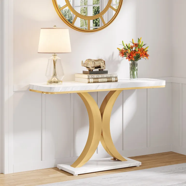 Discount Tribesigns Console Table, 40" Narrow Entryway Foyer Table