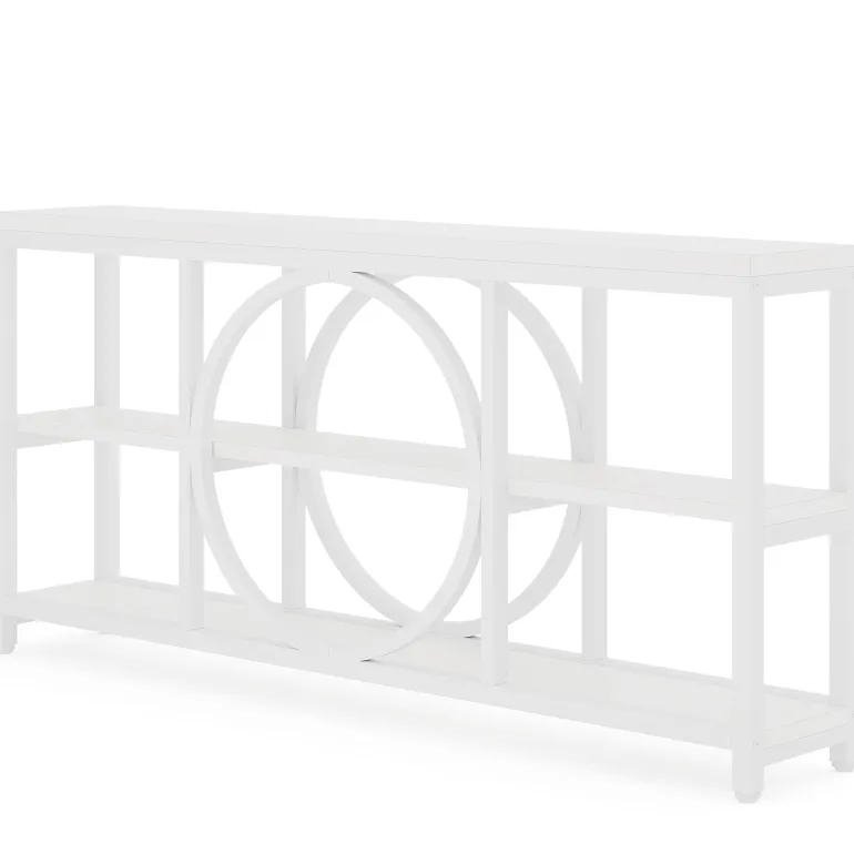 Sale Tribesigns Console Table, 70.9" Narrow Sofa Table with 3 Tier Storage Shelves
