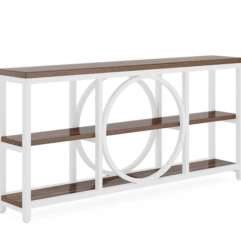 Sale Tribesigns Console Table, 70.9" Narrow Sofa Table with 3 Tier Storage Shelves