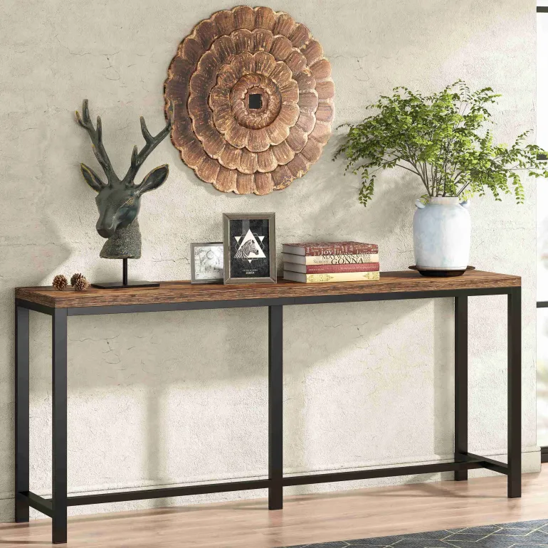 Best Tribesigns Console Table, Narrow Hallway Table, 70.9 inch Sofa Table