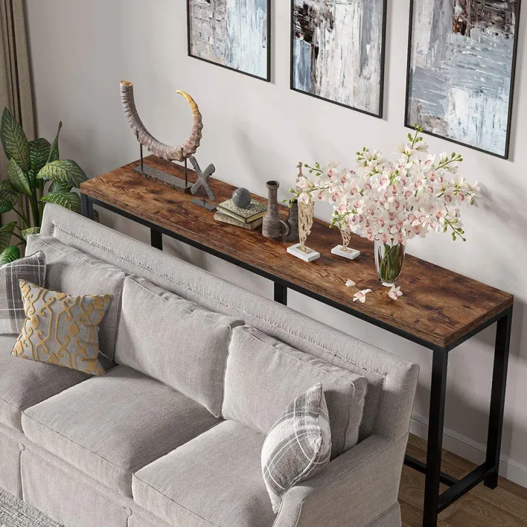 Best Tribesigns Console Table, Narrow Hallway Table, 70.9 inch Sofa Table