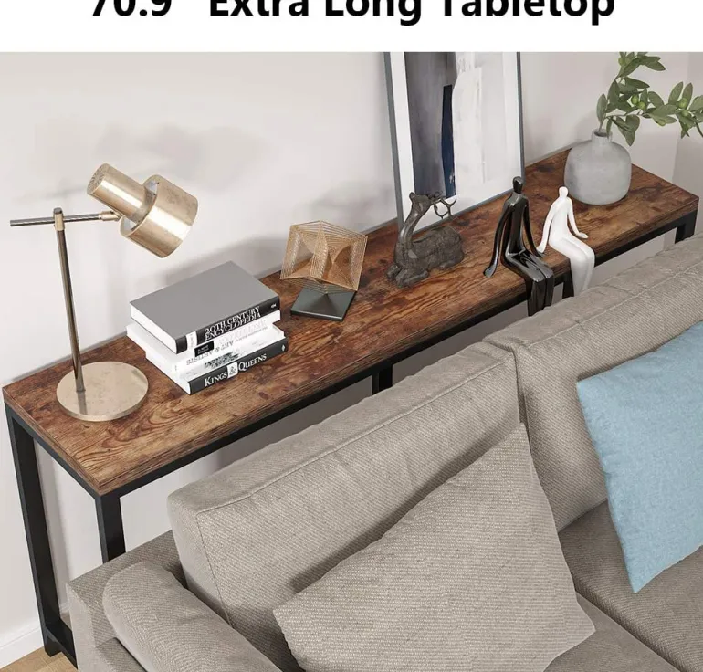 Best Tribesigns Console Table, Narrow Hallway Table, 70.9 inch Sofa Table